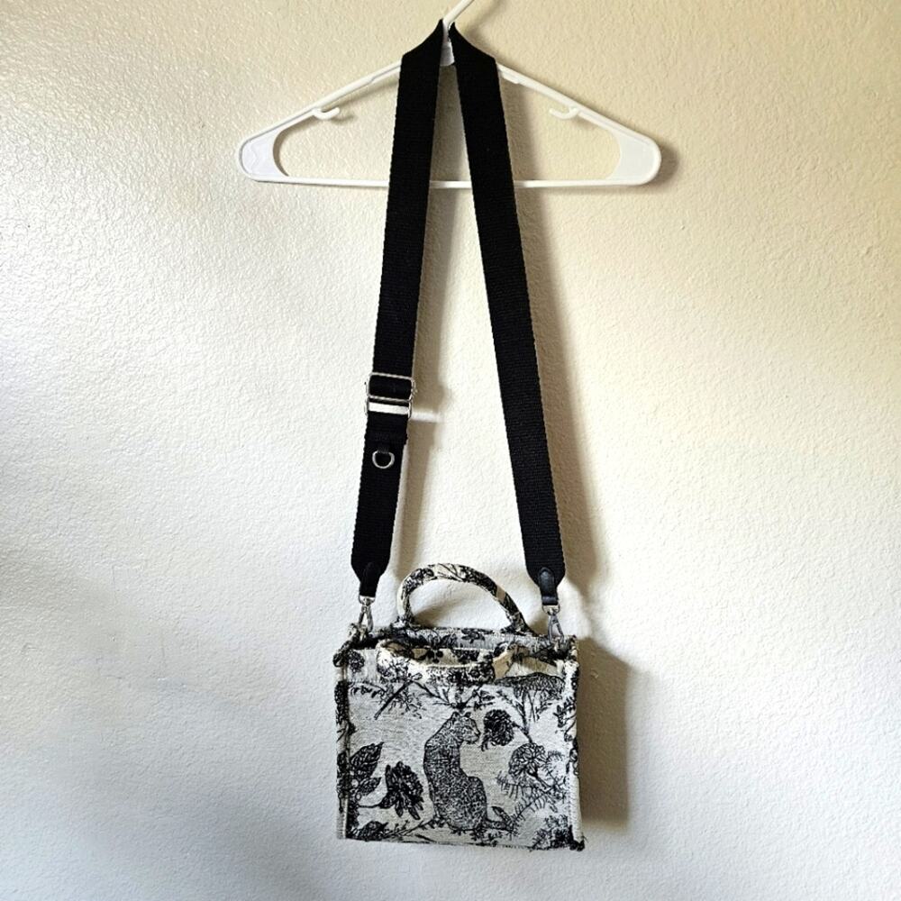 Black and White Patterned Women's Bag